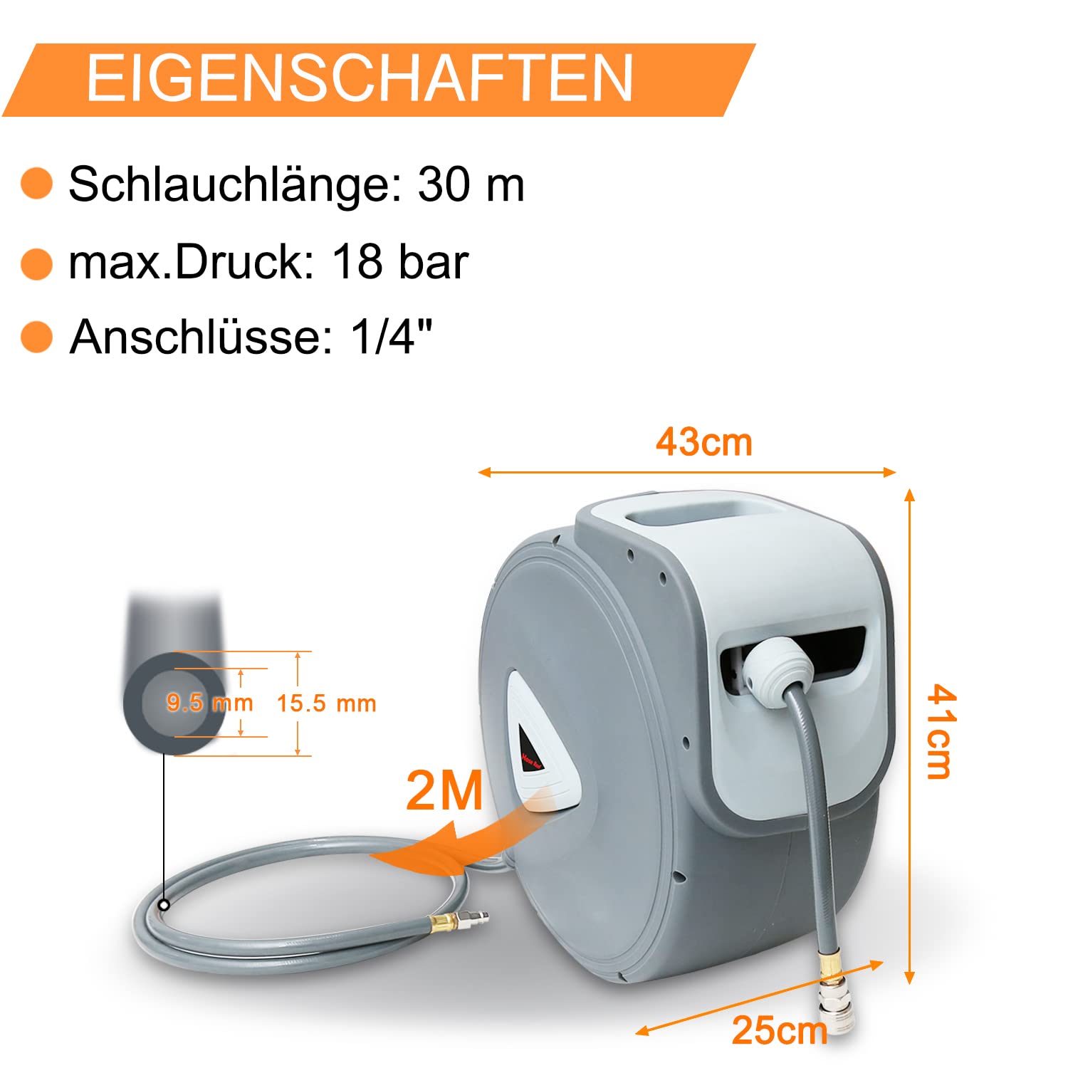 Ribimex - Automatische - Groene - Tuinslanghaspels kopen
