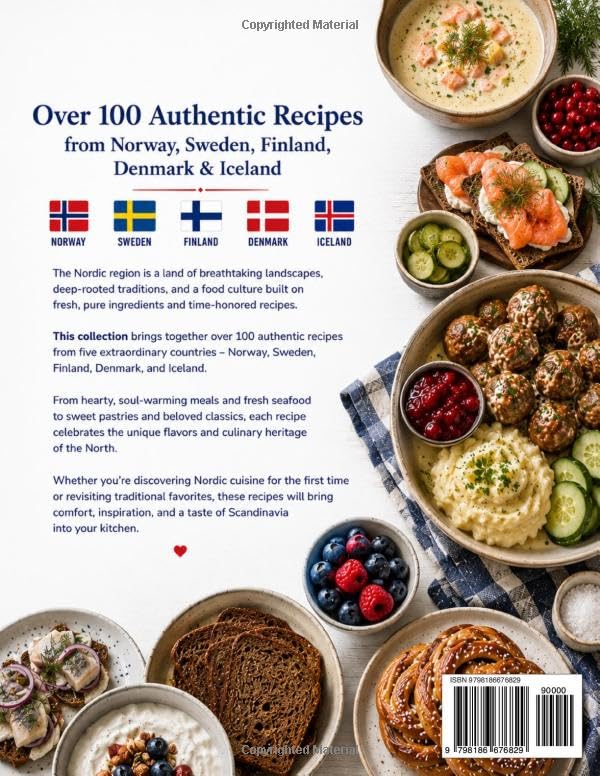NORDIC COOKBOOK: Over 100 Authentic Scandinavian Recipes from Norway, Sweden, Finland, Denmark & Iceland | Traditional Home Cooking with Seafood, Meat, Soups, Breads, Pastries & Desserts image 3
