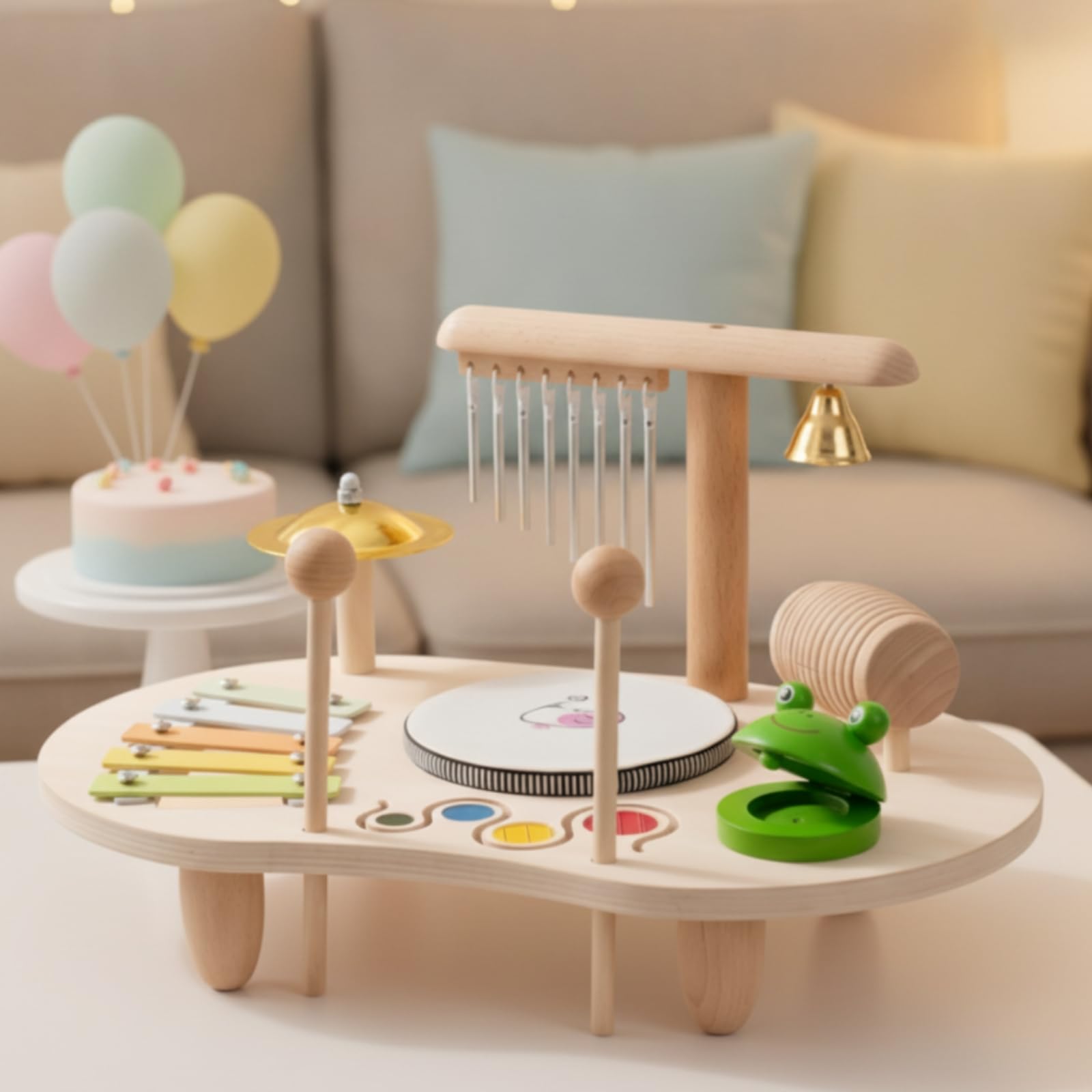 con Baquetas Estimulación Sensorial Juguete Musical Madera Mesa Actividades Musical para Niños