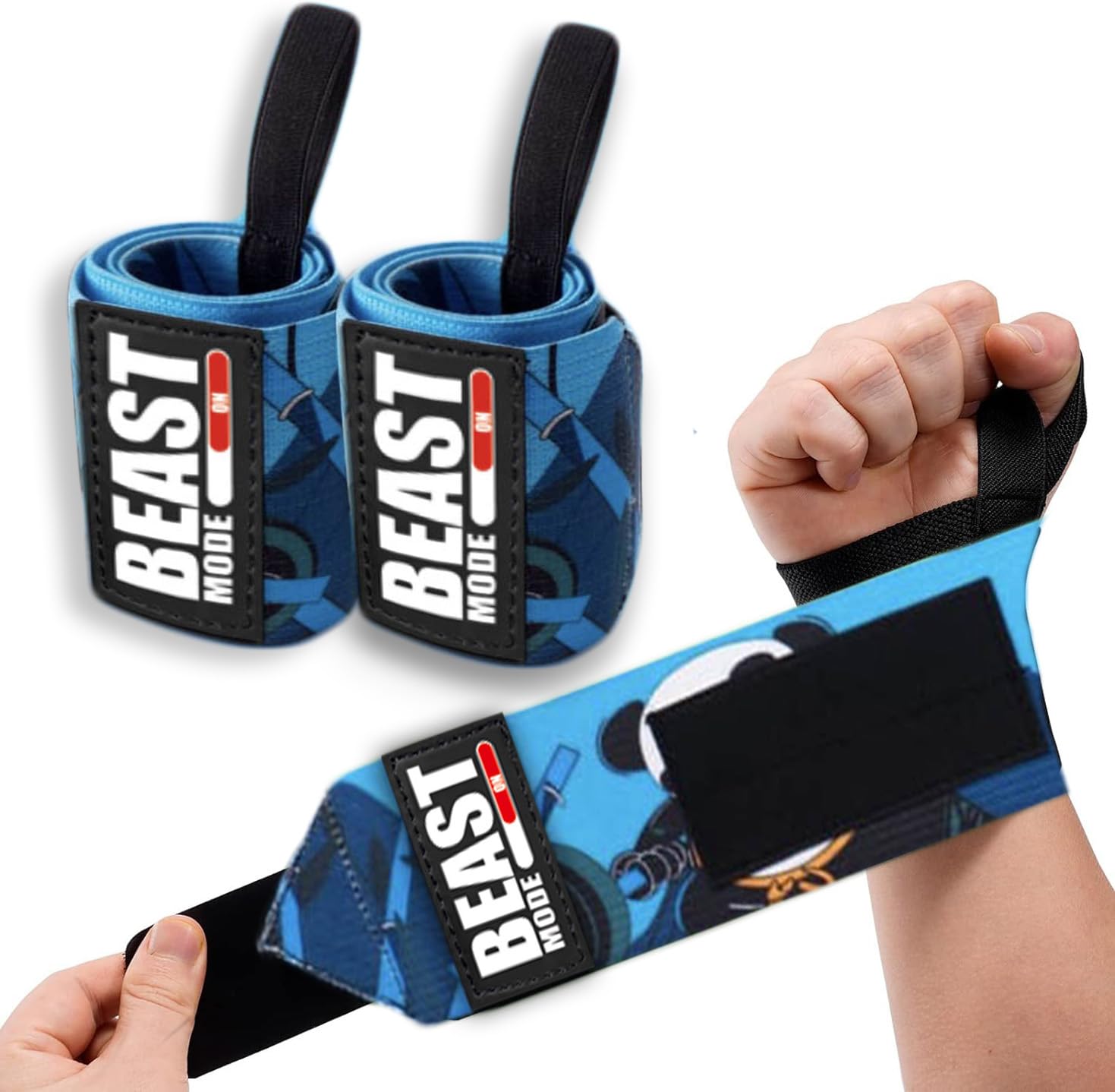 STEIGEN FITNESS ULTIMATE PANDA PRINT Wrist Support Wraps,Wrist Bands For Exercise,Wrist Straps For Gym (PANDA FLEX)-picture-28