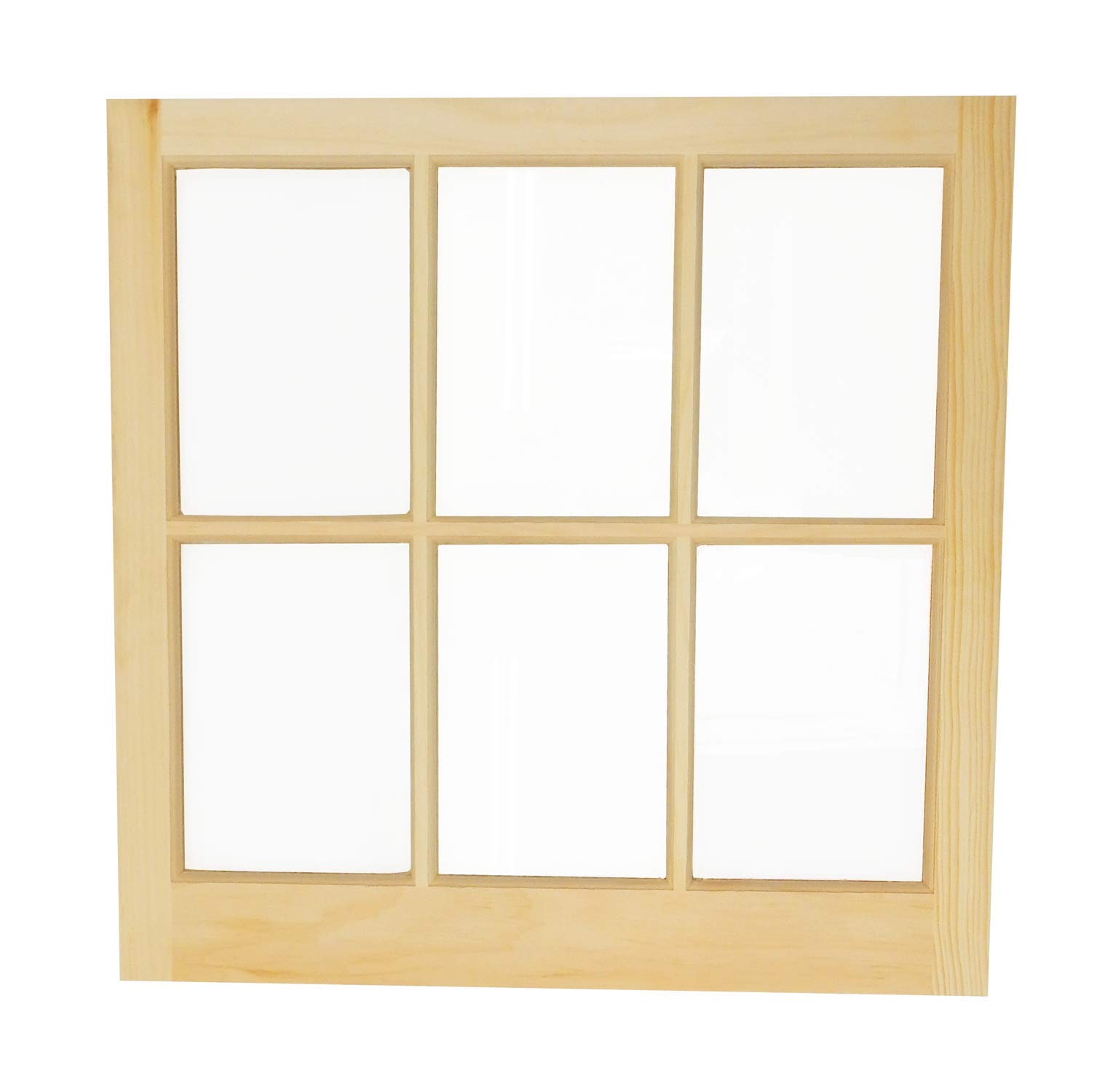 Buy 24 inch x 24 inch Hinged Rustic Shed Window Unfinished Natural