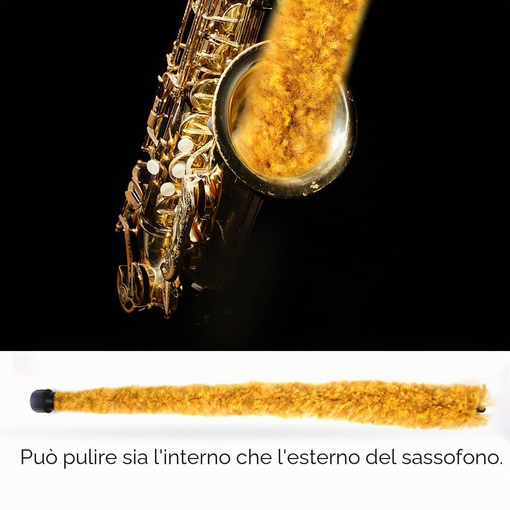 Spazzola Sassofono, Morbida e Durevole con Pulizia Profonda, Pad Saver Flessibile per Protezione, for Musicisti Professionisti, Studenti e Manutenzione Quotidiana Strumenti