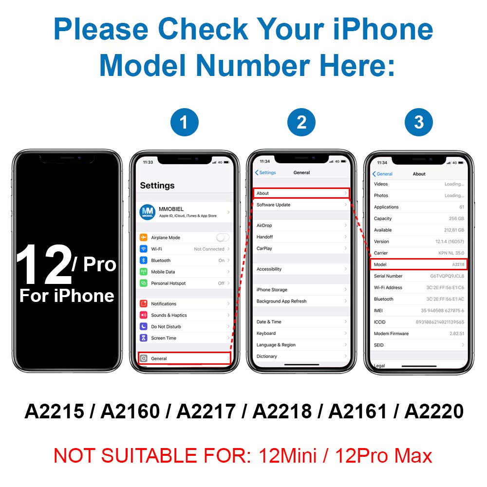 MMOBIEL Szklany obiektyw do tylnej kamery kompatybilny z iPhone 12 Pro 2020 szyba aparatu z dwustronną samoprzylepną pęsetą i ściereczką w zestawie - czarny