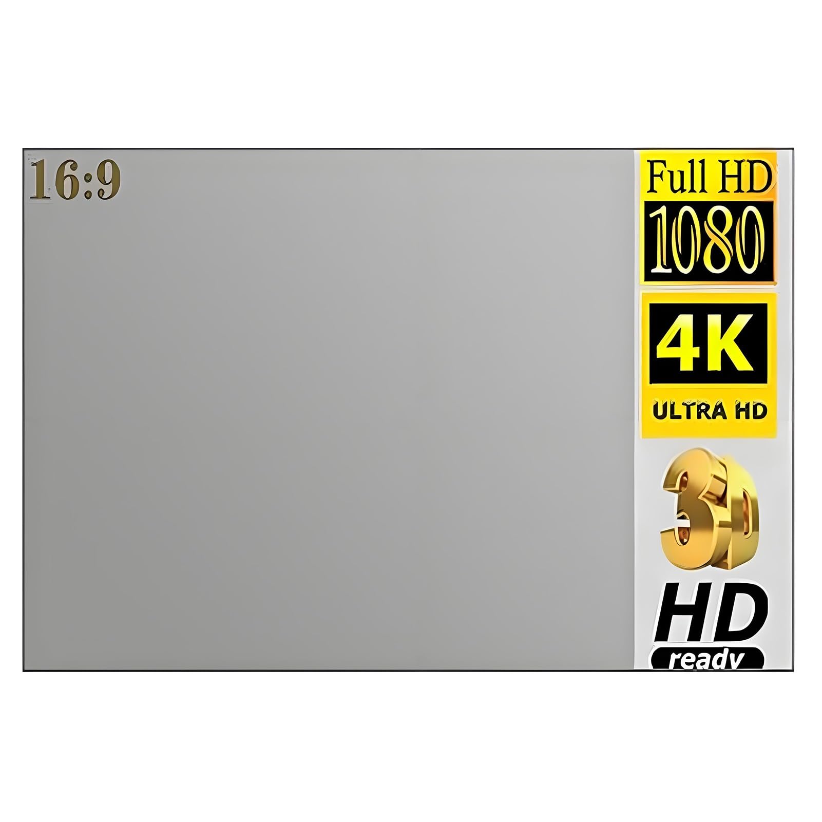 Schermo per Proiettore Anti-Luce HD 4K 16:9 60/72/84/100/120 Pollici, Telo per Videoproiettore Portatile Pieghevole per Home Cinema(120inch(260x140cm))
