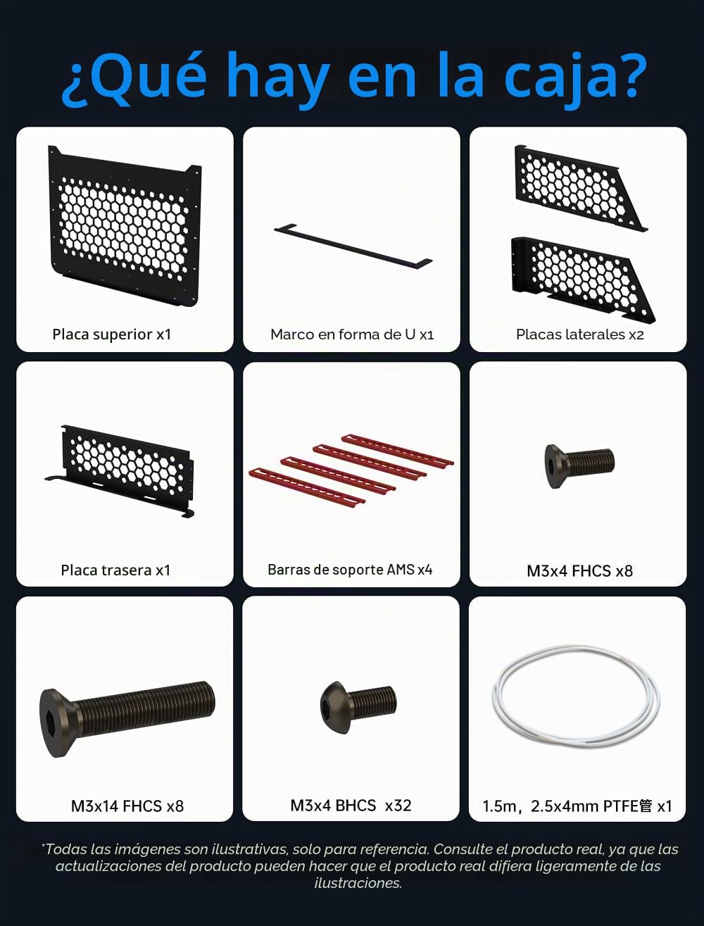 BIQU Panda Perch Dual AMS Soporte para impresora 3D Bambu-Lab P1P/P1S/X1C/X1E, herramienta de almacenamiento AMS con iluminación LED, soporte de aluminio ligero