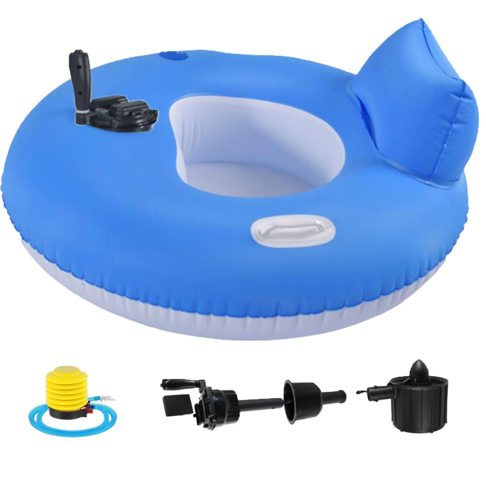Motorized Pool Lounger With 360-Degree Rotatable Electric Propeller A