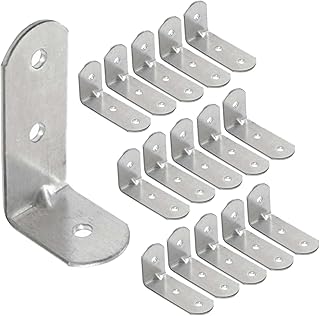 15 x Winkelverbinder (30 x 60 x 25) Winkel L Klammern Eckwinkel 90 Grad Lochwinkel Bauwinkel Holzverbinder Metallwinkel Möbel Stuhl Verbinder Verzinkt