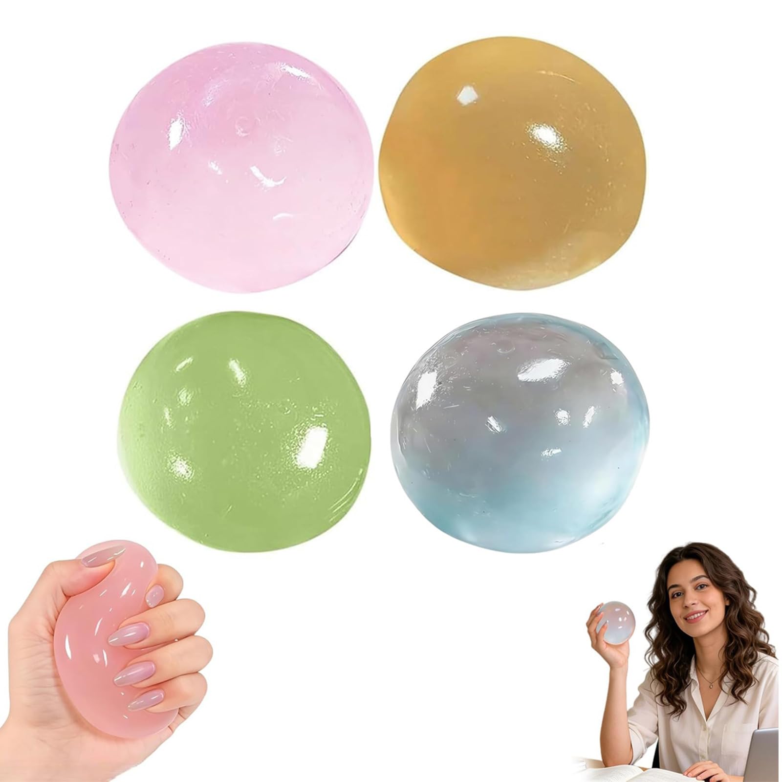 Coconut Oil Squishy Stress Balls, Squishy Fidget Toys for Adults