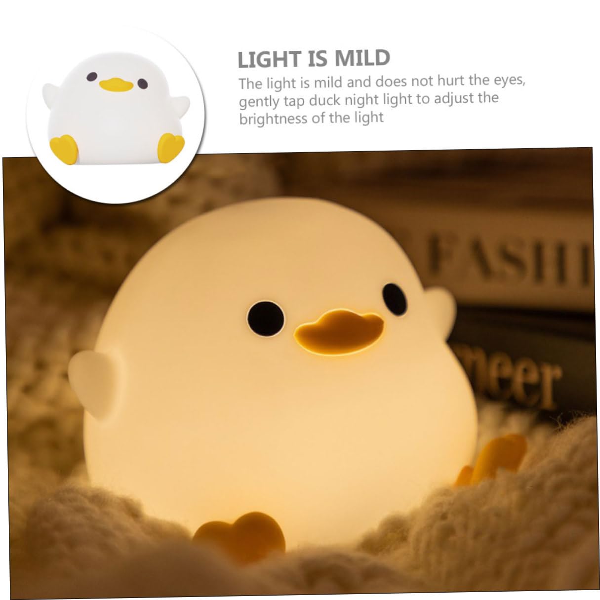 Lampada Notturna in Silicone a Cartone Animato Ricaricabile 800mah | Luce Tenue Controllo a Tocco, Luminosità Regolabile, per Regalo e Decorazione