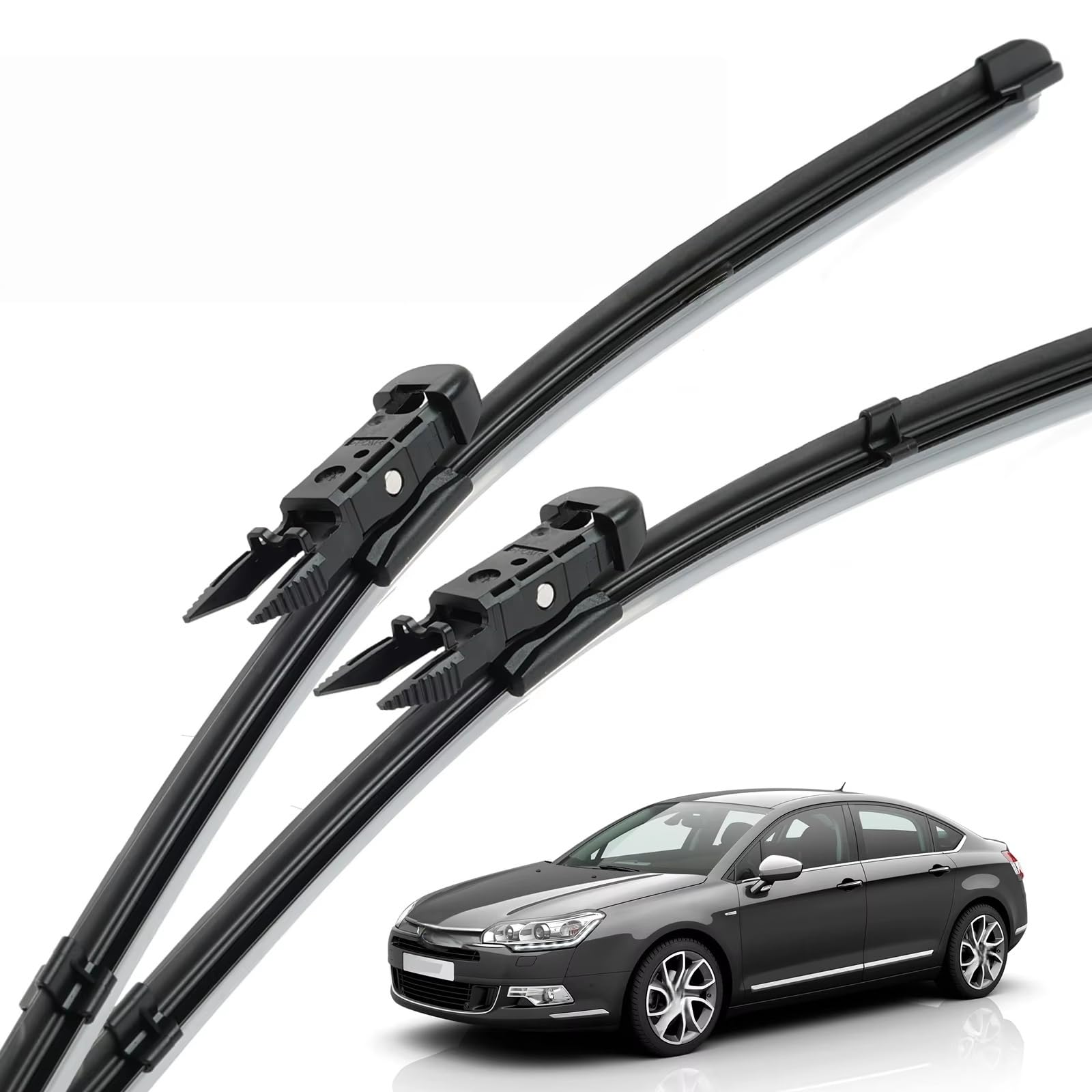 PAPEP Windscreen Wiper Blades for Citroen C5 RD/TD 2008-2017 28"+22", Front Replacement Wipers OEM Quality Water Repellent Rubber Automotive Windshield