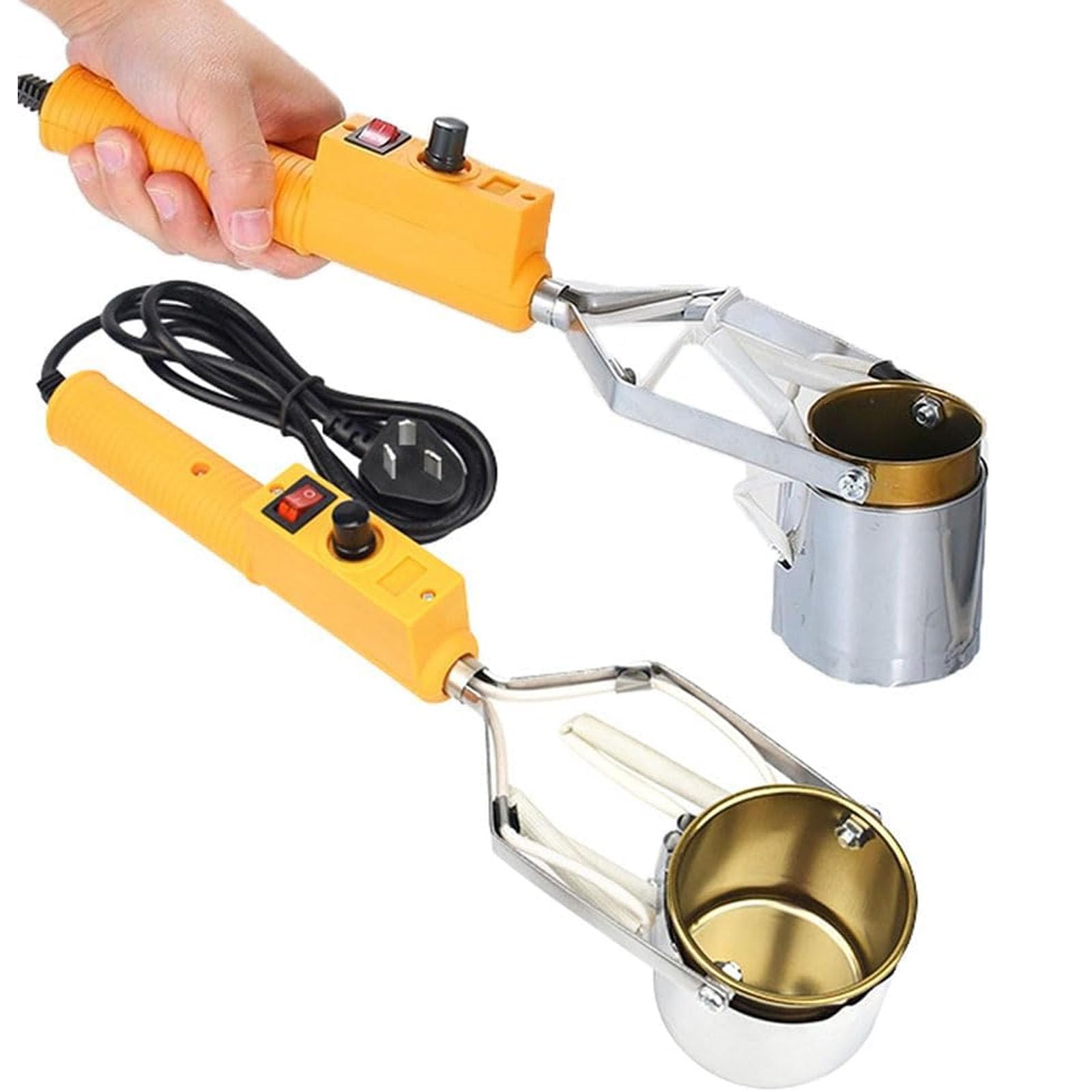 Hand-held Lead Melting Pot, Portable Melting Furnace Soldering Crucible, 500/1500/3000g Capacity for Casting Tin, Electrical Soldering Tools Soldering Supplies, for Melting Tin Lead Glue Wax 3000G