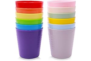 Kids' Unbreakable Drinking Cups: 8 oz Reusable Tumblers, Dishwasher and Microwave Safe