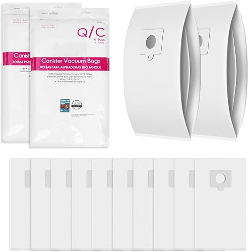 Paquete de 12 bolsas de vacío Kenmore QC tipo QC HEPA de repuesto para bolsas de vacío Kenmore 600 400 200 700 800 Series 81615 81214 81414 81714