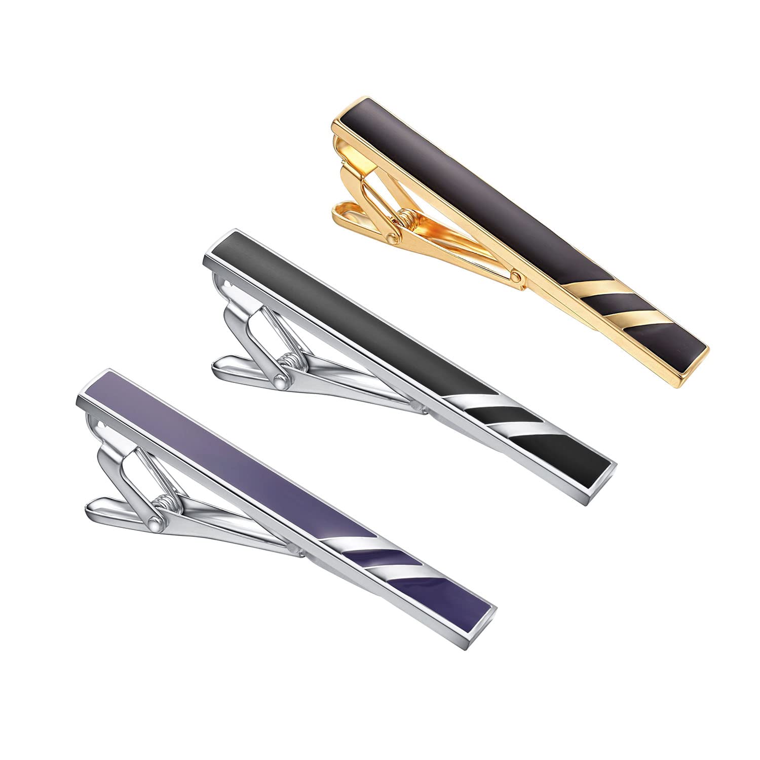 Asienice Silberne Krawattenklammer Für Herren Krawattennadel Set Krawattennadel Schmale Krawatte Edelstahl Premium Krawattenklammer