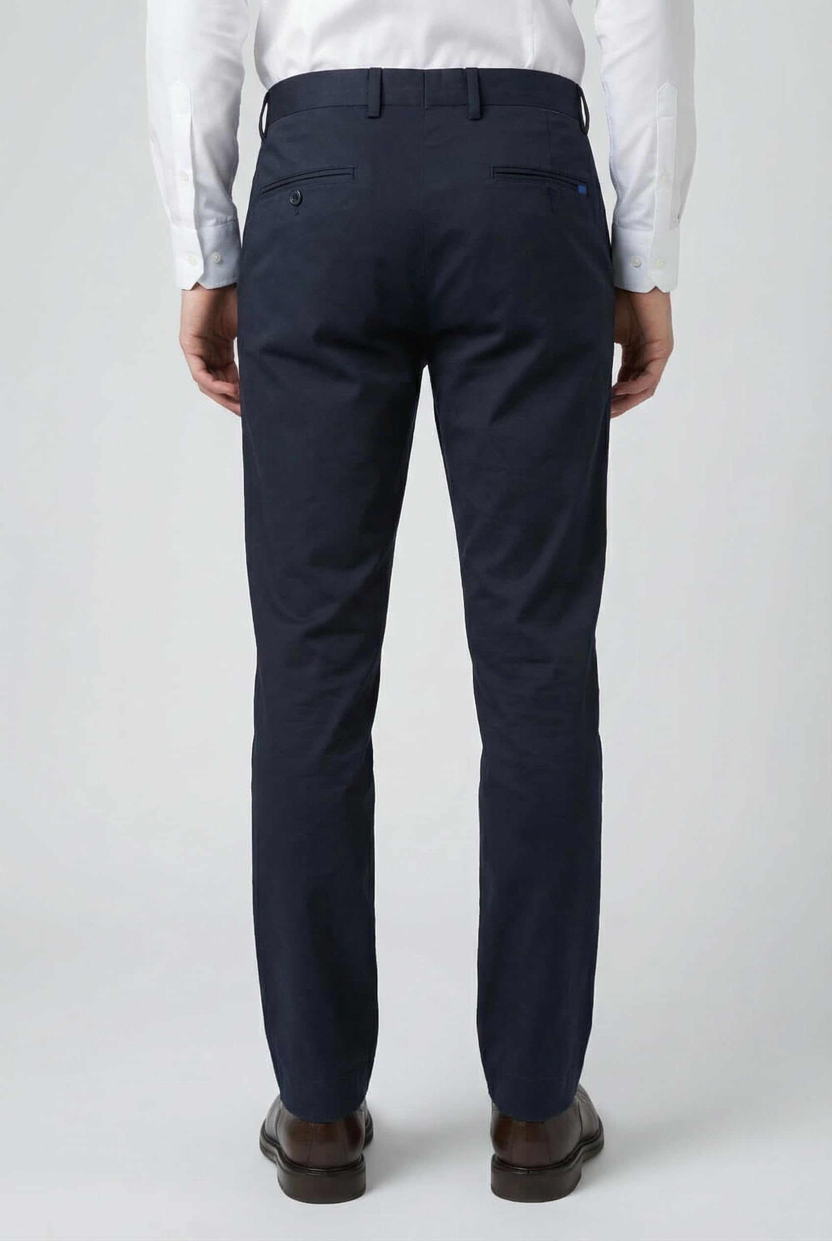 SIRRI Pantalones chinos de algodón para hombre, tela elástica, ajuste regular, Smart Business Chinos