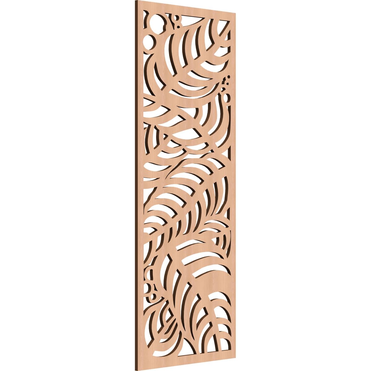 17 3/8"W x 44 3/8"H x 3/8"T Mills Decorative Fretwork Wood Wall Panels, Alder