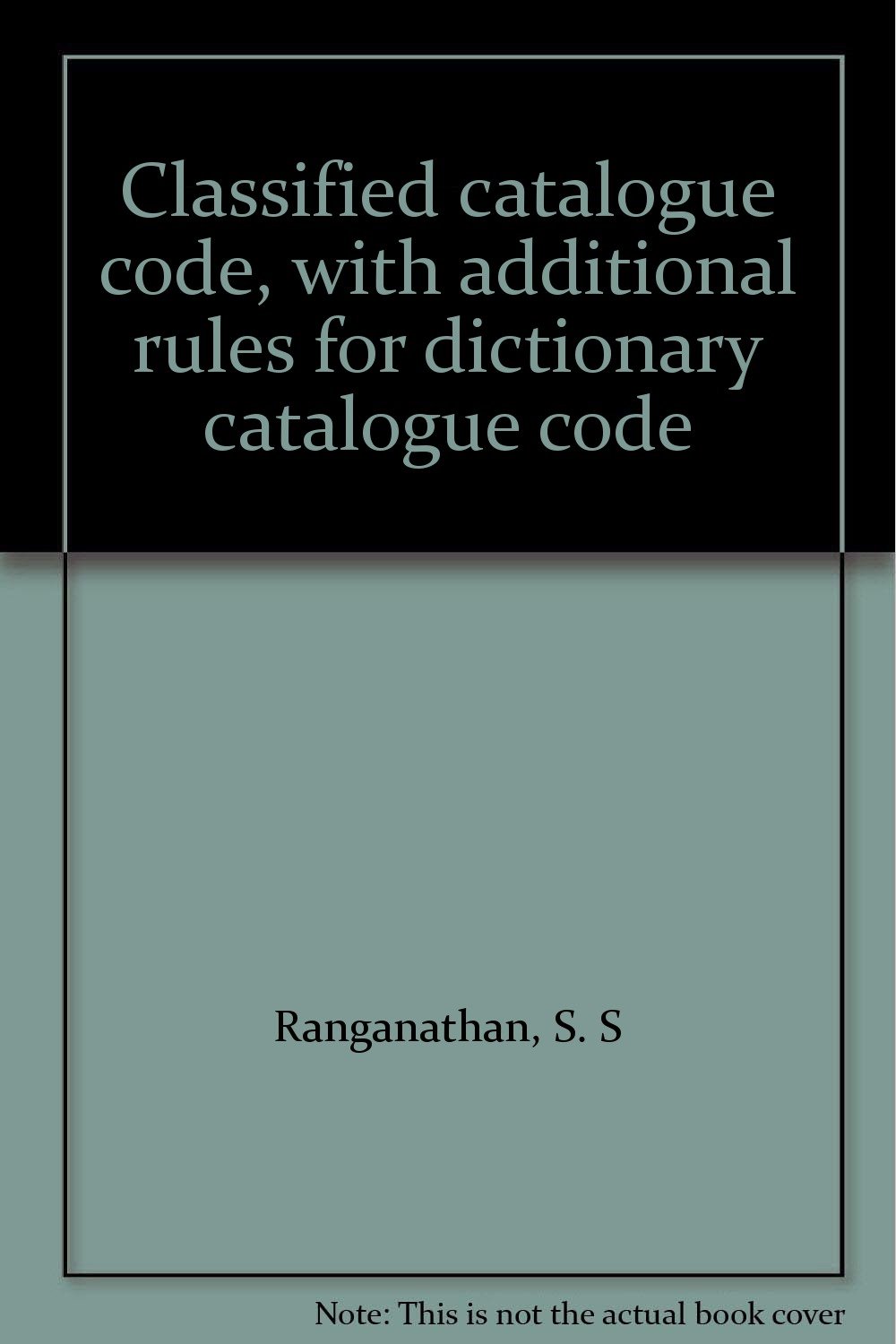 Classified catalogue code, with additional rules for