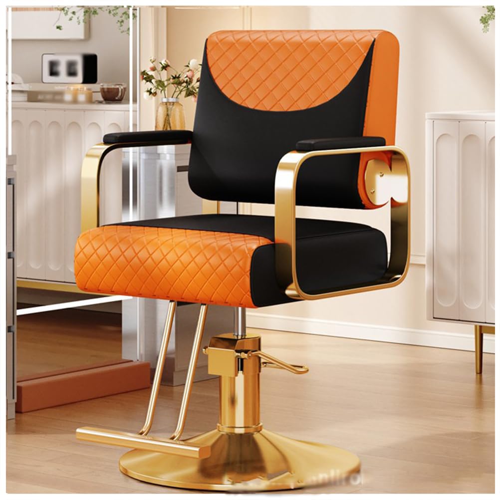 OZBMA Hydraulic Salon Chair - Adjustable Height 360° Swivel Barber for Professional Makeup and Hair Styling