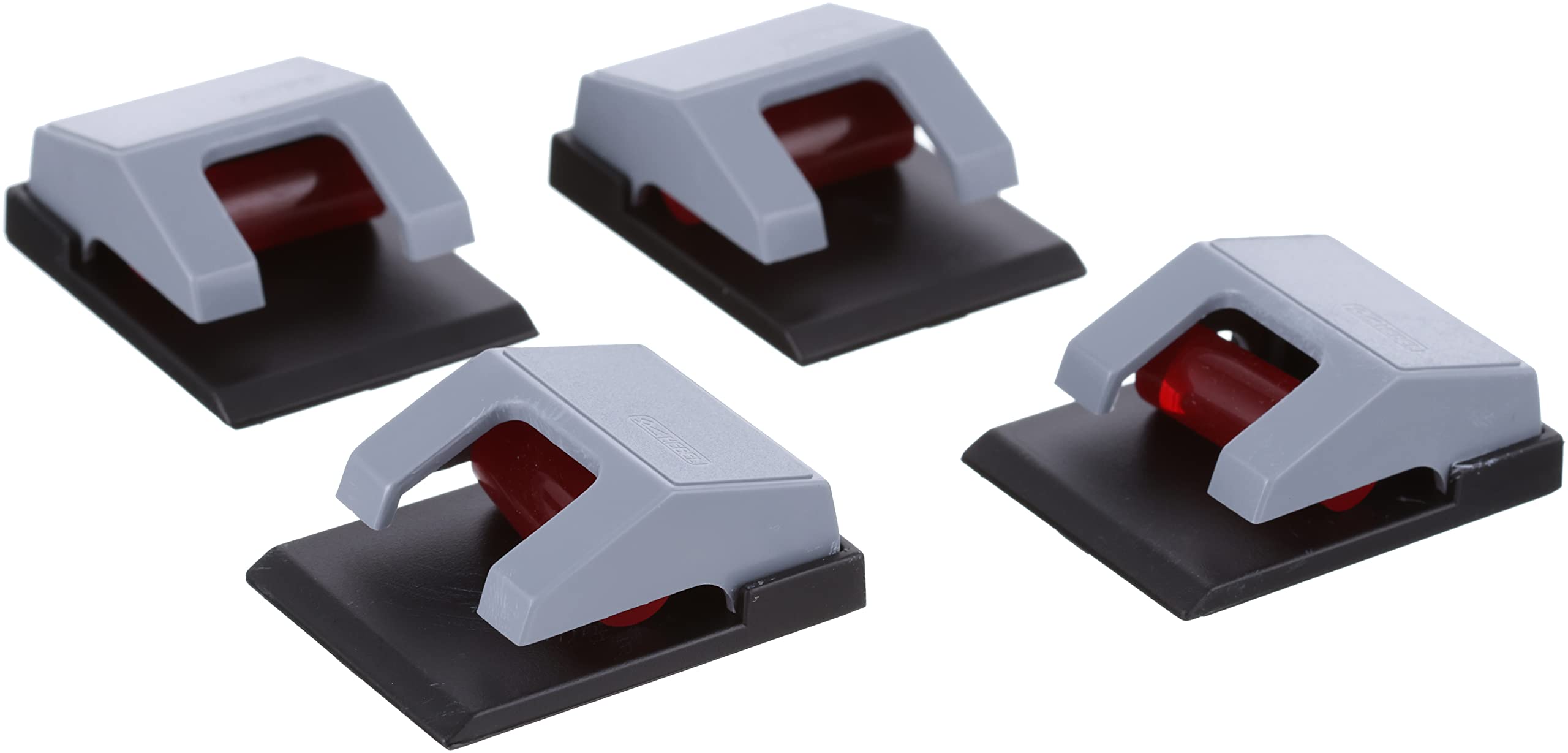 MAUL Klips Rolkowy S, Automatyczny Zacisk Rolkowy, Samoprzylepny, 33 X 43 X 17 Mm, Szary, 10 Sztuk