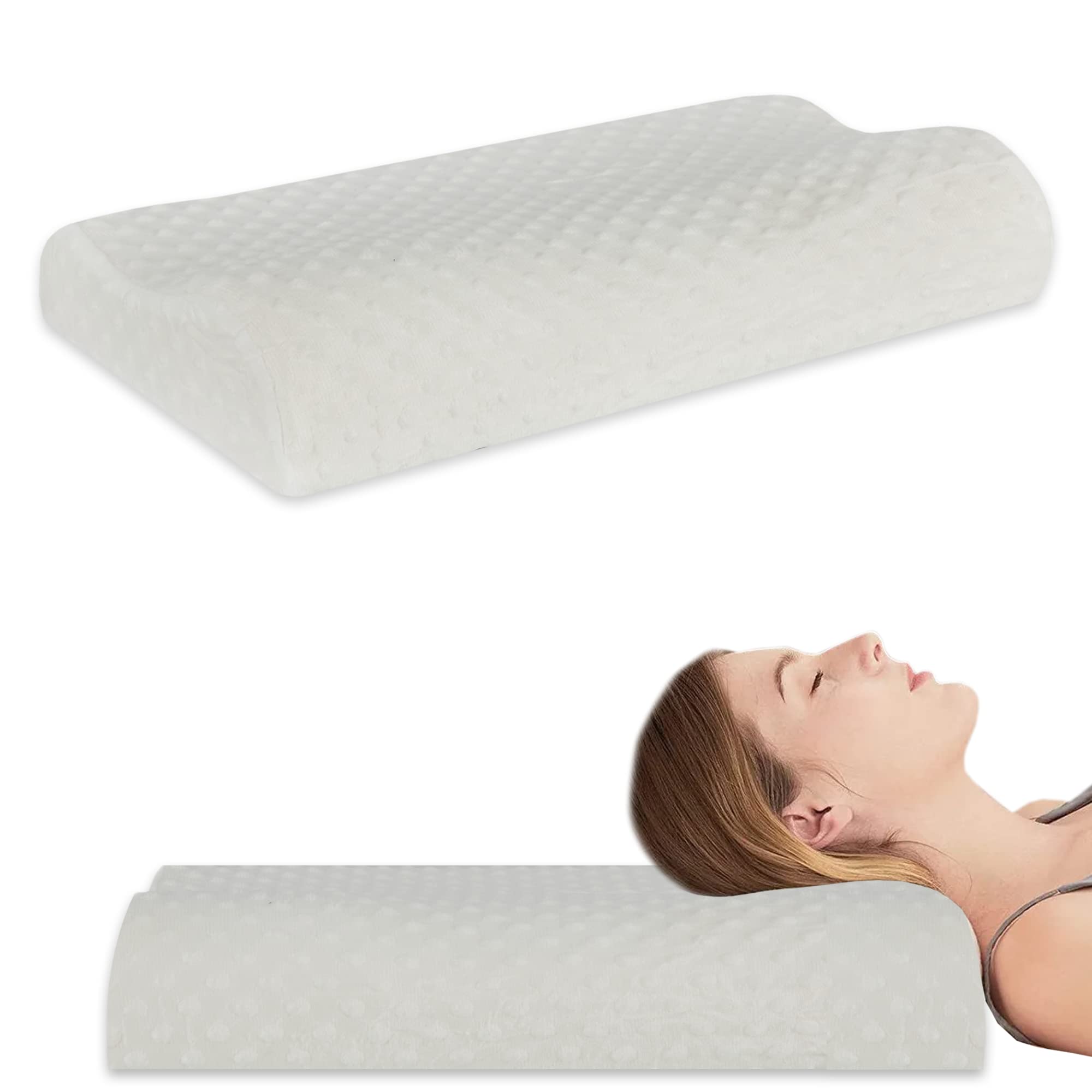ZENOMemory Foam Pillow | Cervical Pillow For Neck Pain | Cure Stress | Hypoallergenic Pillows | Support Head/Cervical Spine/Back