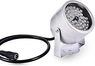 ASHATA IR Illuminator, 48 LEDs Night Vision IR Infrared Light for Security Camera CCTV and IP Camera, 60 Degree Wide Angle, Waterproof, Illuminating Distance of 16 to 66ft, Auto Light on Sensor