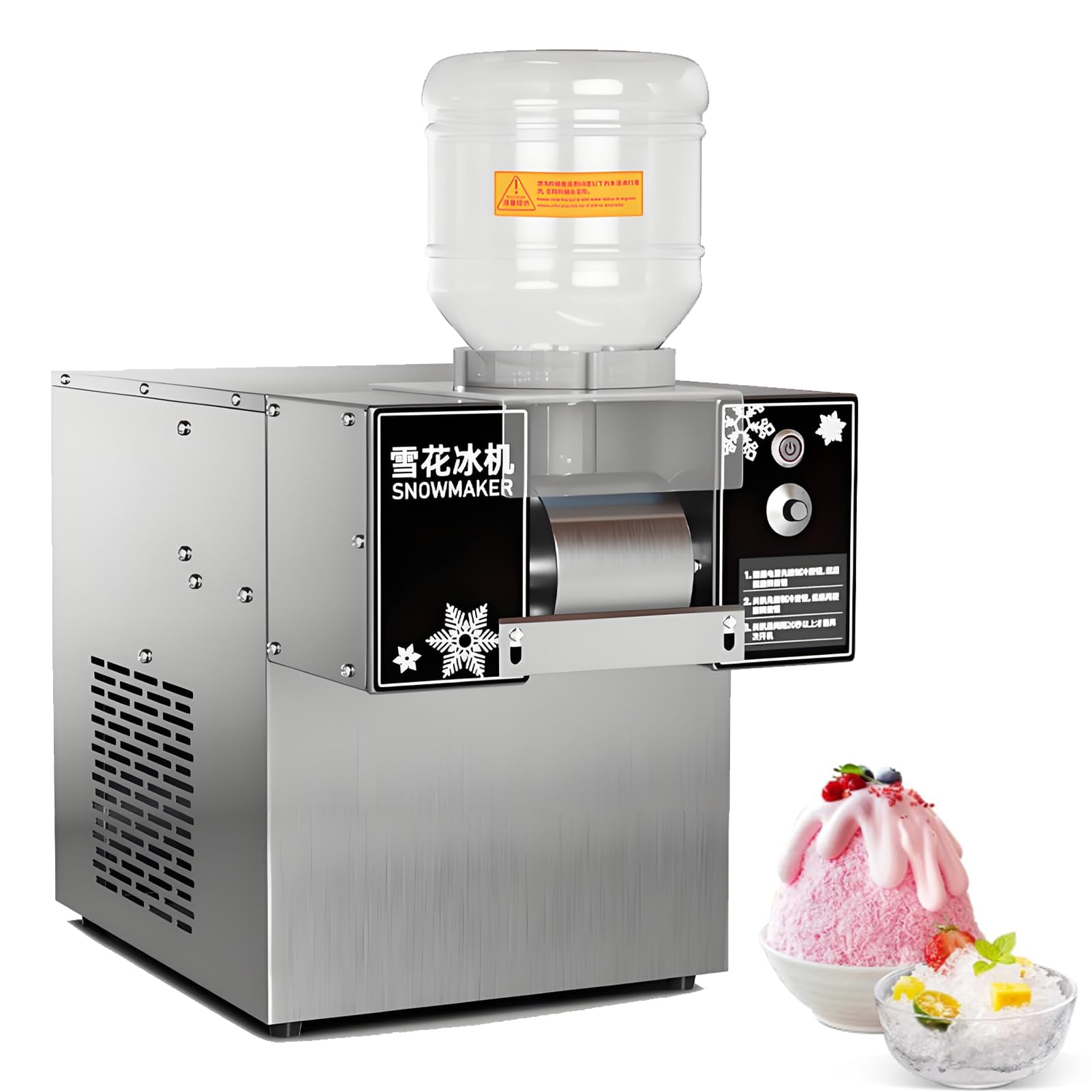 Máquina de Hielo en Escamas, fabricador de Hielo de enfriamiento rápido, máquina de Hielo automática, enfriamiento Veloz; Ideal para cafeterías, el hogar, Fiestas y reuniones. 180KG