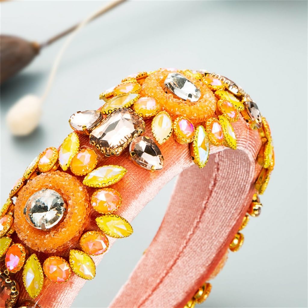 Personalized Heavy Duty Diamond Encrusted Crystal Hair Accessories Baroque Vintage Bands