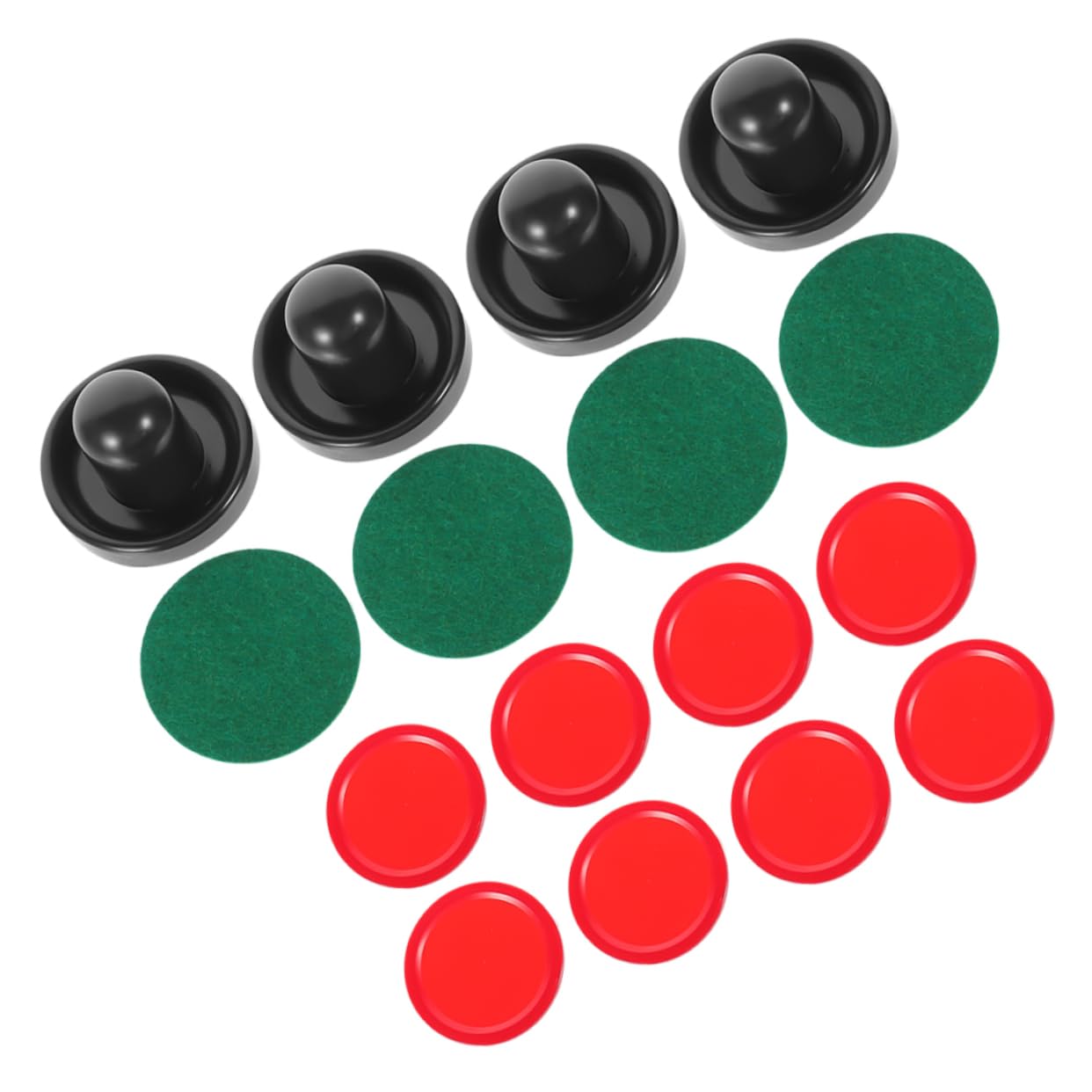 BESTonZON 8ensembles Puck De Hockey sur Air avec Poussoirs Et Rondelles Ensemble De Paddles Rondelles Rouges Et Poussoirs pour Jeux De Table Accessoires De Remplacement pour Hockey sur Glace