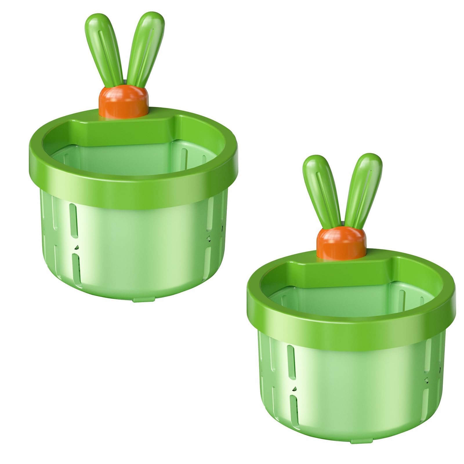 XuQiZZpp 2Pcs Decorative Rabbits Ears Design Sink Drain Strainer Press To Dump Filter Basket Waste Catcher For Kitchen Bathroom