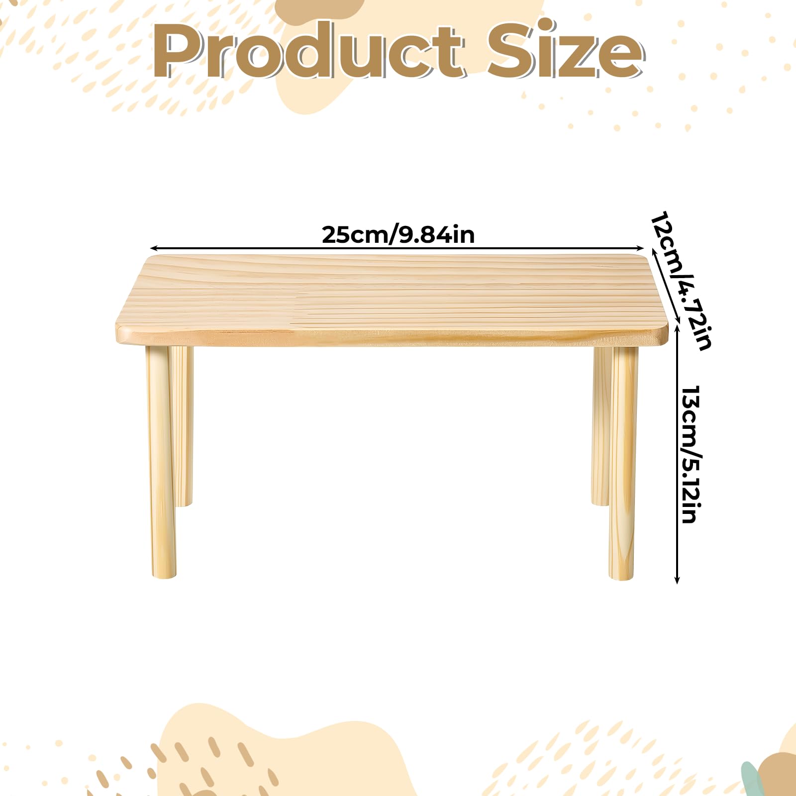 Styquenzer Hamster Plattform, Wooden Platform Für Hamsterkäfig Haustier Cage Accessories with Legs Kletter- Und Balancierspielzeug Für Syrian Dwarf Hamsters, Gerbils, Mice, Degus or Other Small Pets - 2