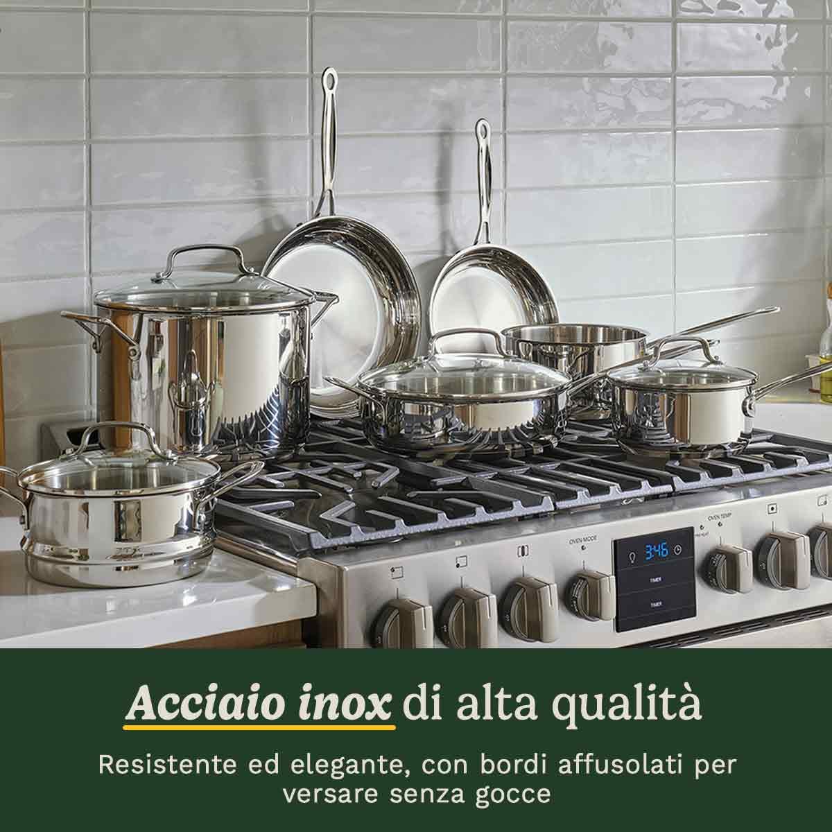 Cuisinart® Chef’s Classic™ Set pentole 11 pezzi | Fondo incapsulato | Induzione | Manici Cool Grip™ | Misure integrate | Lavastoviglie | Cottura uniforme | Acciaio inox