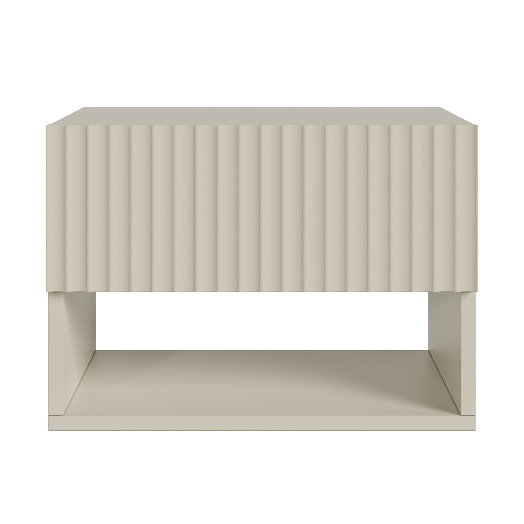 [en.casa] Comodino Sospeso da Parete con Cassetto 42x30x30 cm color Sabbia