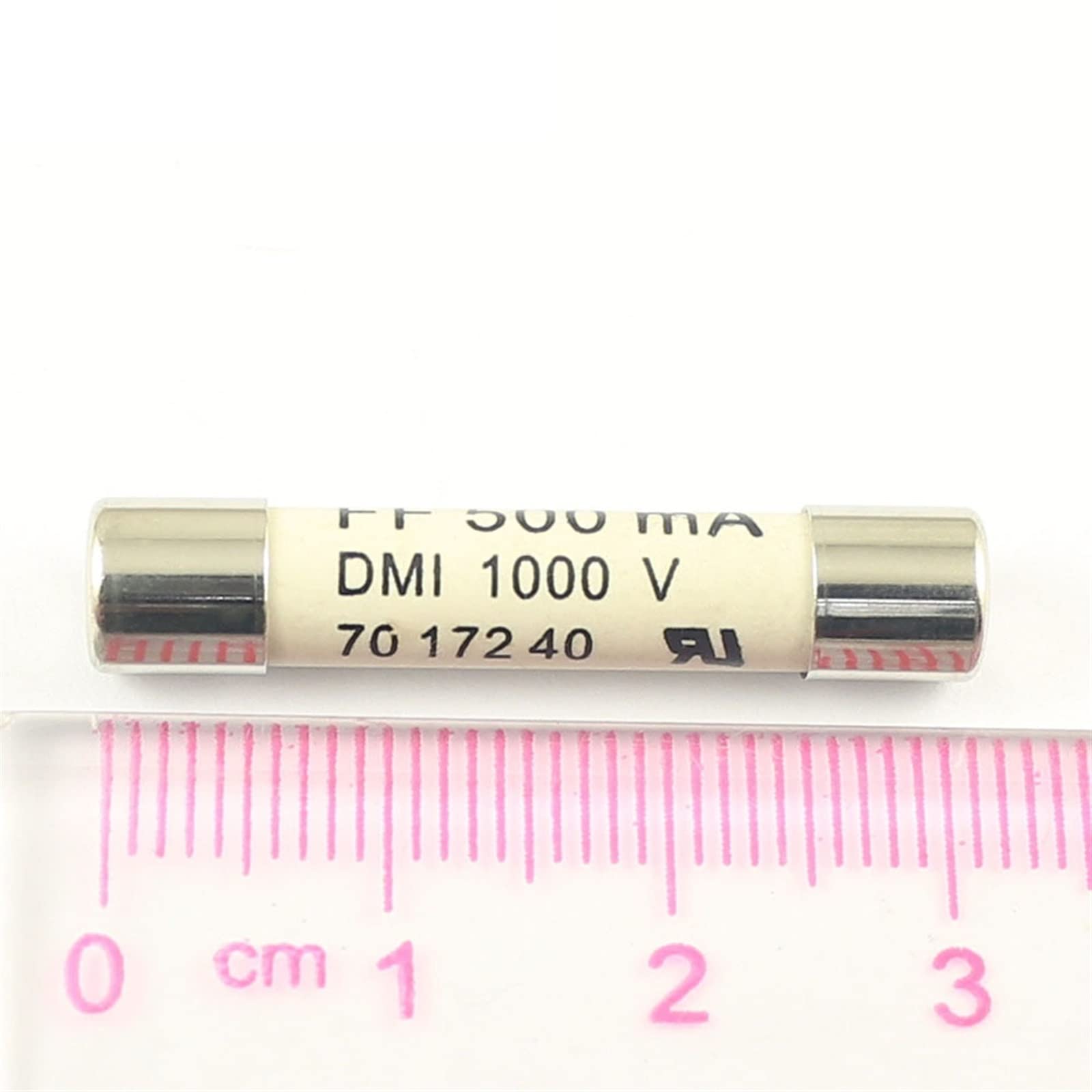 Fusibile a cartuccia in ceramica, fusibile in ceramica a spirale, 1 pz Fusibile in ceramica 0,5 A 1000 V 6x32 mm Cartuccia DMI FF 500 mA SIBA ad azione rapida 6 * 32 mm