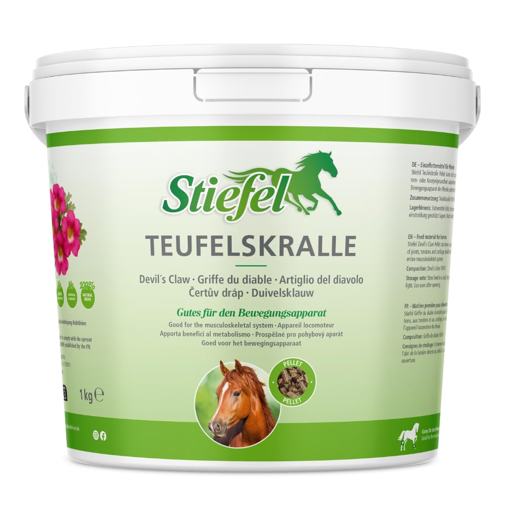 Stiefel Diabelski pazur dla koni, 100% naturalny diabelski pazur, wsparcie dla zdrowia stawów, ścięgien i chrząstek, granulki, 1 kg