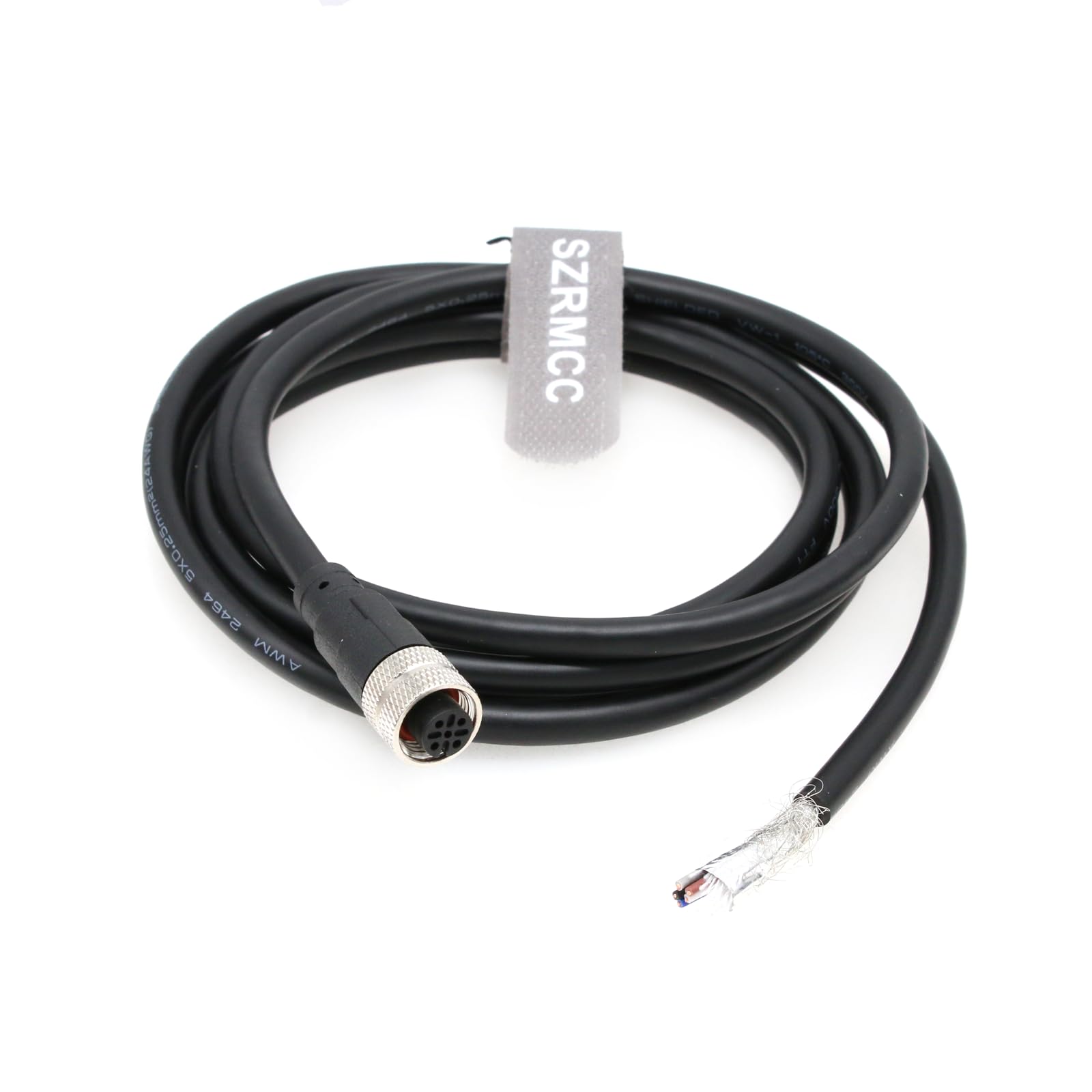 SZRMCC M12 A Code 5-polige Buchse auf Öffnen Sensorkabel IO-Link Geschirmtes Elektrisches Kabel für EtherCAT Profinet Master-Modul, Industrielle Automatisierung (5m)