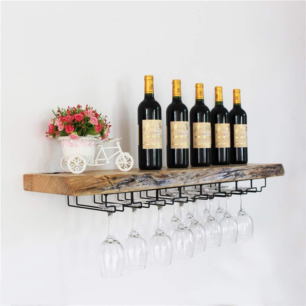 Casier à vin inversé de bar et maison NMDCDH en noir 120x25cm