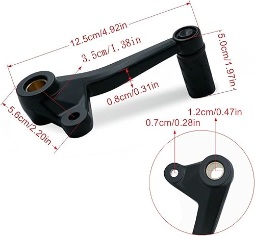 Miniatura 4 de Worldmotop - Palanca de palanca de cambios de aluminio compatible con Ducati Monster 696 796 821 1100S 1200S (negro)