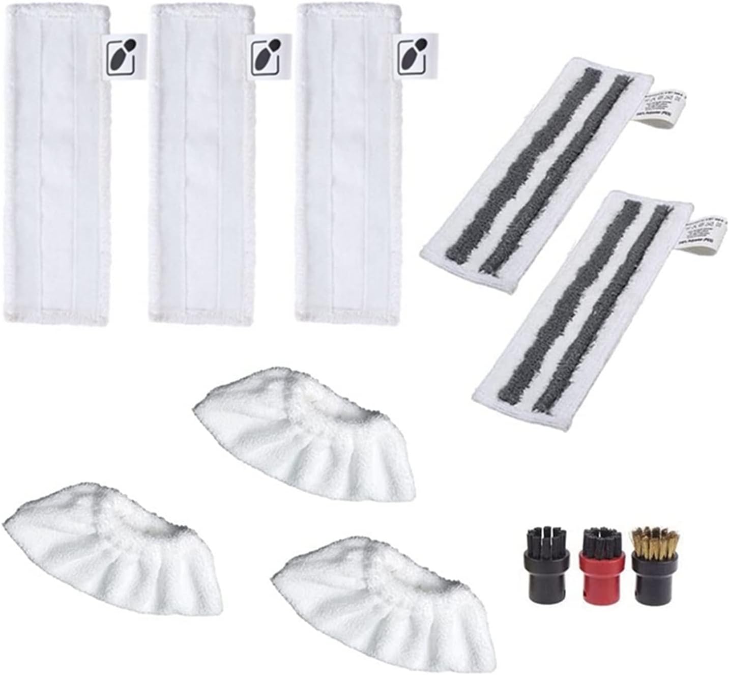 LANGshaw Accessories Compatible for Karcher Steam Cleaner Compatible for Easyfix SC2 SC3 SC4 SC5 Wipers Floor Nozzle Cloths Mop Round Brushes Spare Parts Leisurely