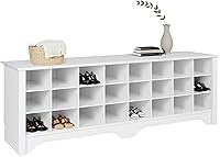 Vista 15 de Banco cubo para almacenamiento de zapatos Prepac , Laminados de madera compueta, Negro