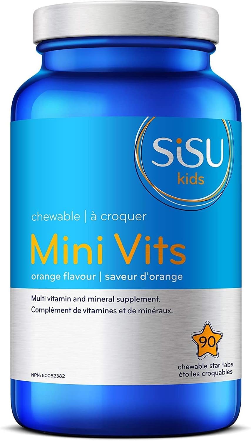 SISU – Mini Vits – Specially designed for children with a full range of vitamins and minerals – 90 Chewable Star Caps (Pack of 1)
