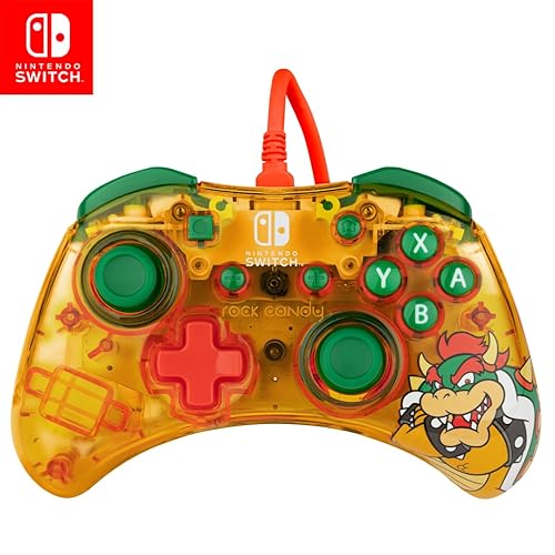 PDP Rock Candy Wired Controller for Nintendo Switch/Lite/OLED - Lemon Bomb Bowser - Bowser
