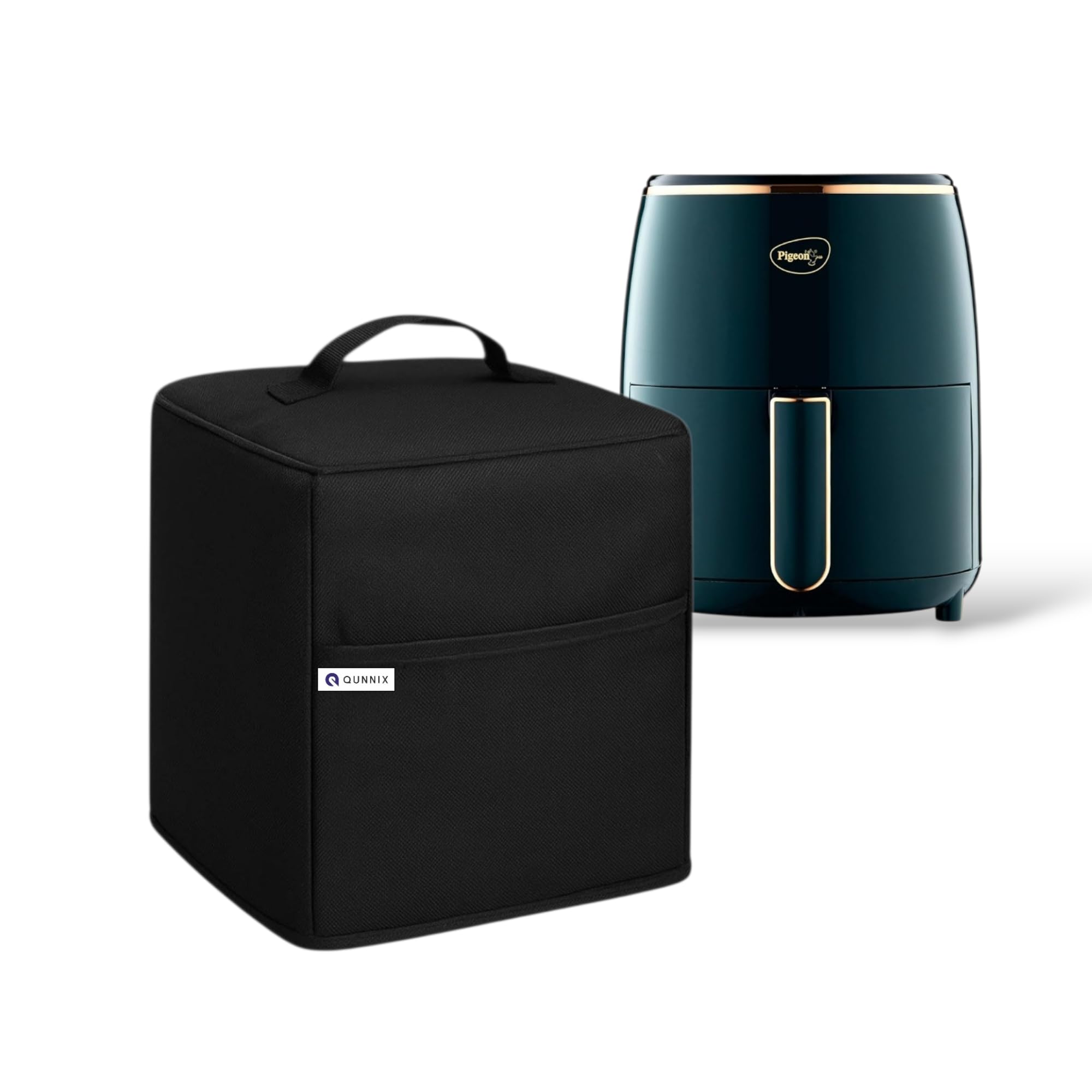 Dustproof & Waterproof Washable Air Fryer Cover for Pigeon 4.2 Liter | Kitchen Appliance Protector with Handle & Pocket | For Everyday Use Man & Woman | Perfect Fit (24x31x31) – Black-image-41