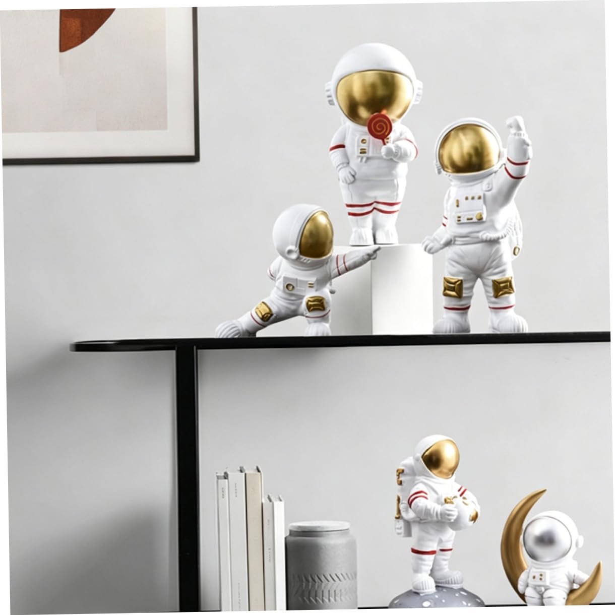 Astronauten Dekoration aus Kunstharz für Zuhause mit Weihnachten Party
