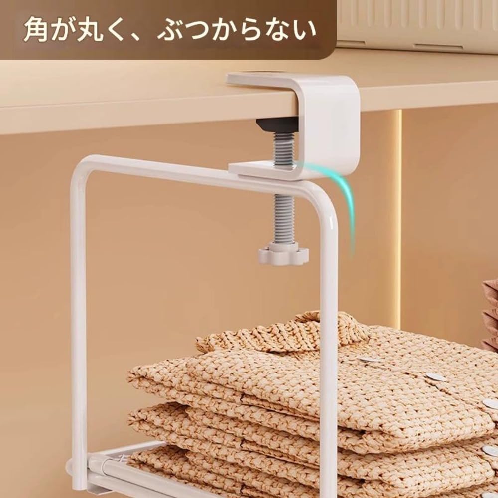 Amazon｜ワードローブ収納ラック シューズラック 下駄箱収納 戸棚下