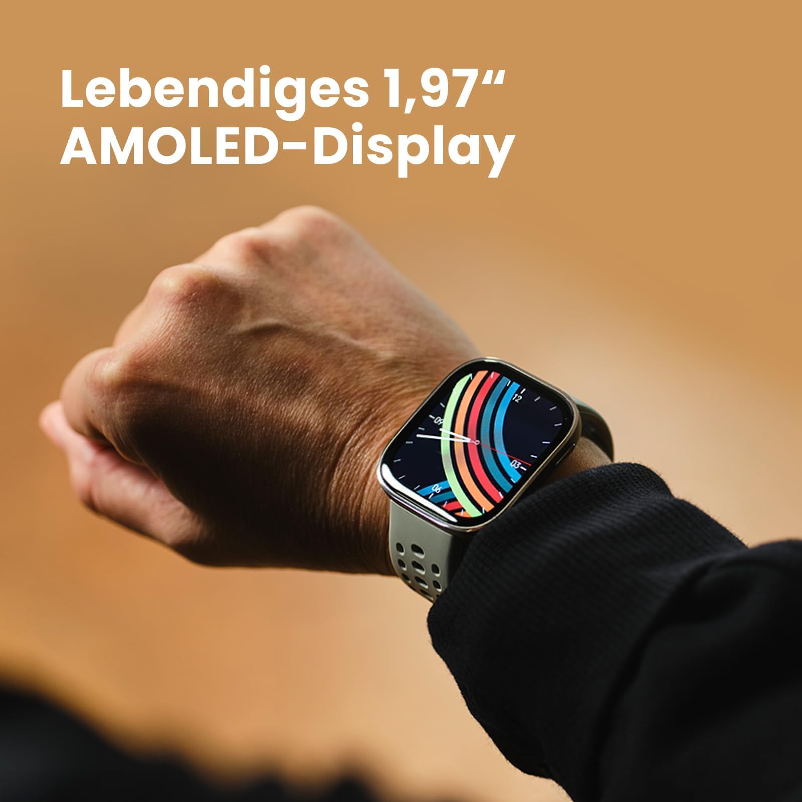 Amazfit Bip 6 Smart Watch 46mm, 14 Tage Akku, 1.97" AMOLED, GPS, AI, Bluetooth Anruf, Gesundheits-Fitness-Schlaf-Tracker, 140+ Trainingsmodi, 5 ATM
