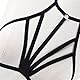 Damen Sexy Body Lingerie,Erotische Dessous Büstenhalter Käfig Damen Ungepolstert Bralette Neckholder Verband Reizwäsche für Damen Festival Club Party Wear Bra