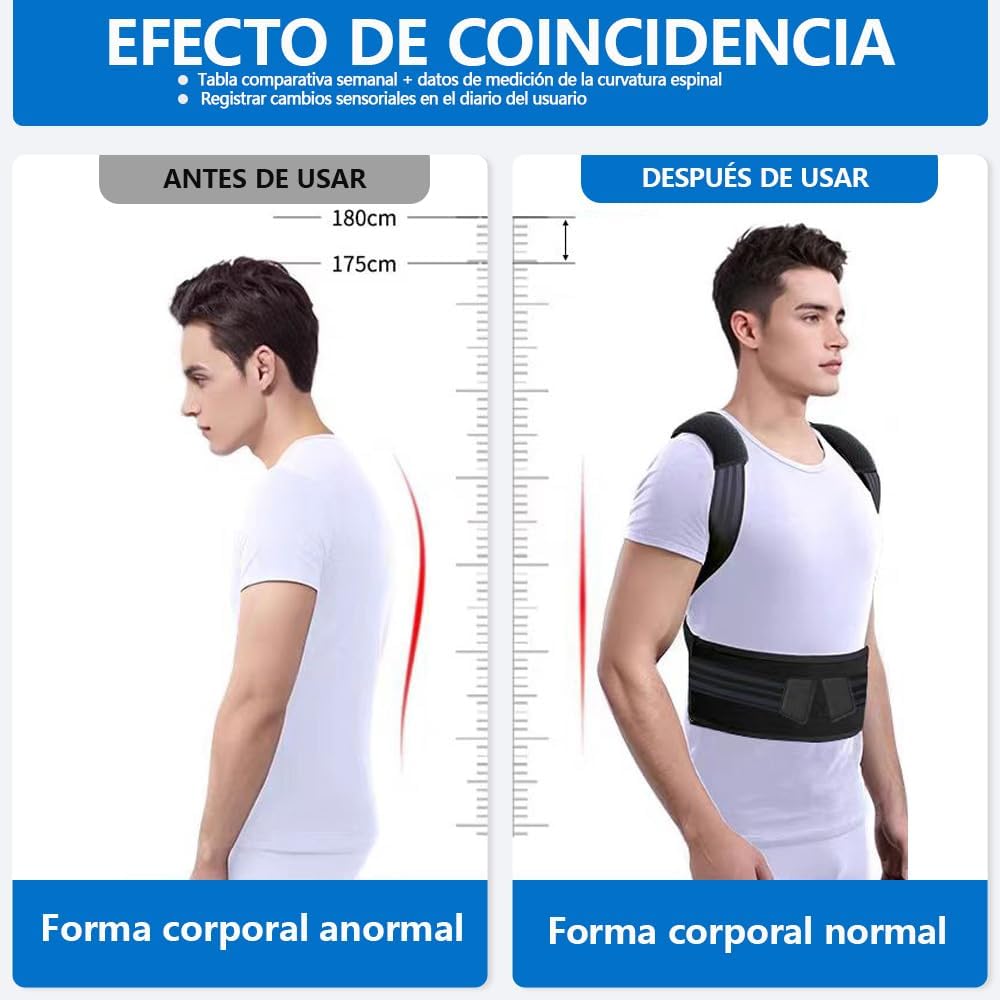 Prety Back Posture Corrector for Men and Women, Adjustable and Breathable Back Corrector – Ergonomic Support to Relieve Neck and Shoulder Pain, Invisible Back Corrector Design - 3
