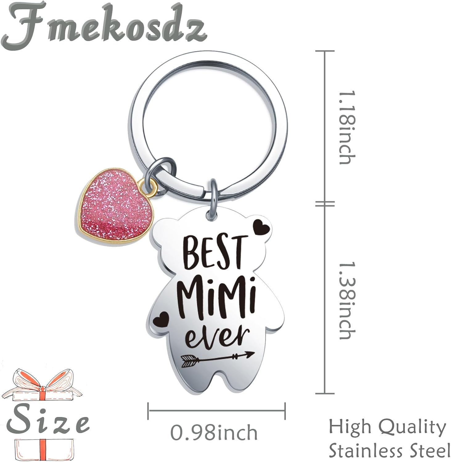 Mimi Stuff Nanna Gifts Grandma To Be Keychain Gigi Jewelry Best Mimi Ever Keychain - Image 2