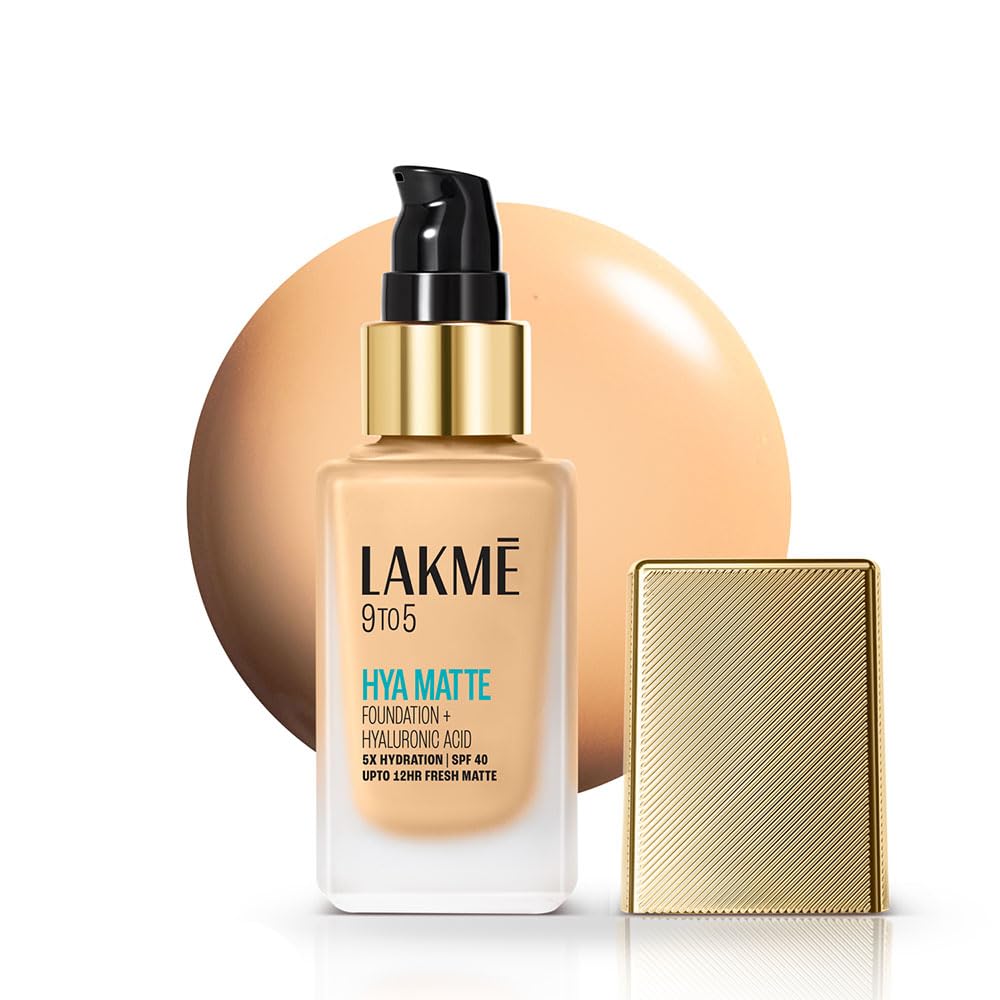 Lakme 9to5 Hya Matte Foundation + Hyaluronic Acid Warm Creme - 25ml