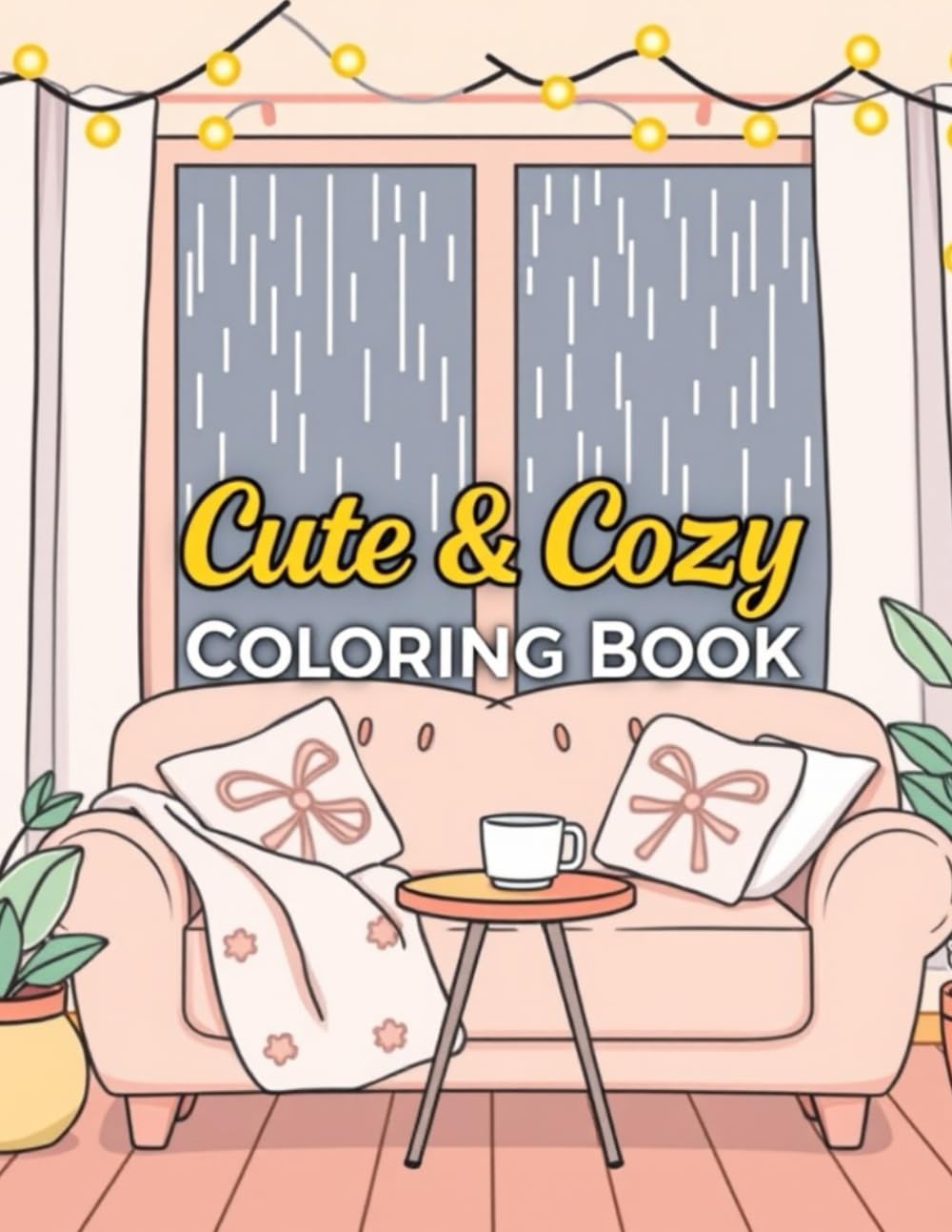 Cute & Cozy Coloring Book for Adults: Relaxing and Simple Coloring Pages for Stress Relief, Mindfulness, and Cozy Moments